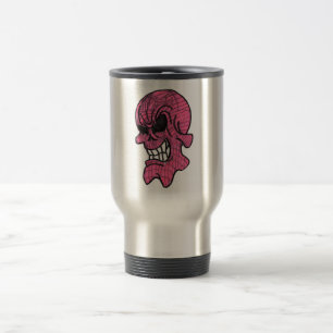 Caneca Térmica Viagem de crânio rosa/Viagem ao trabalho