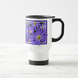 Caneca Térmica Viagem de de Flores Azuis Taça de Dúvidas Azuis