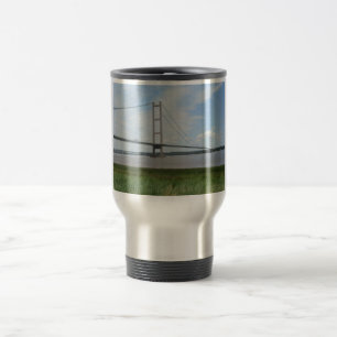 Caneca Térmica Viagem de Design da ponte do humor/Viagem ao traba