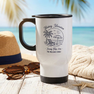 Caneca Térmica Viagem de Família Minimalista com Correspondência