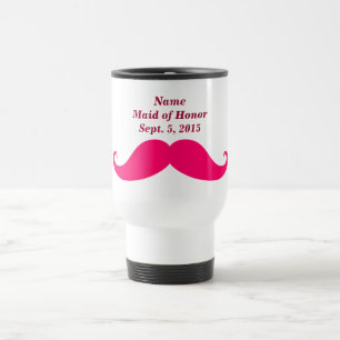 Caneca Térmica Viagem do bigode rosa Madrinha de casamento/Viagem