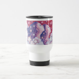 Caneca Térmica Viagem dos Gêmeos do zodíaco/caneca da viagem ao
