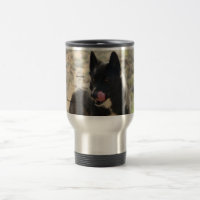Viagem preto do lobo/caneca da viagem ao trabalho