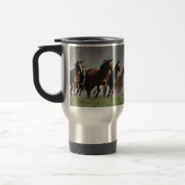 Caneca Térmica Viagem Running dos cavalos/caneca da viagem ao