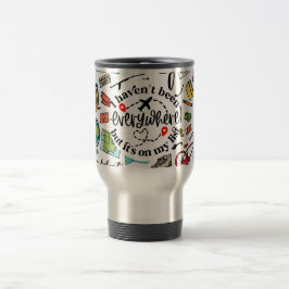 Caneca Térmica Viagem Trip Engraçado Dizendo que queria viajar