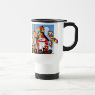 Caneca Térmica Viagem/Viagem ao trabalho de consciência do autism