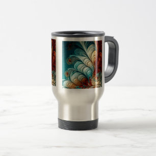 Caneca Térmica Viagem/Viagem ao trabalho de penas fractais, 15 oz