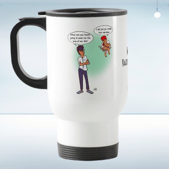 Caneca Térmica Viagem/Viagem ao trabalho do Dia de os namorados (Criador carregado)