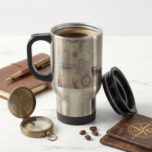 Caneca Térmica Viagens vintage  