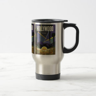 Caneca Térmica Viagens vintage de Hollywood EUA