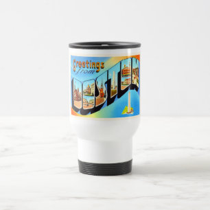Caneca Térmica Viagens vintage de MÃES de Boston Massachusetts S