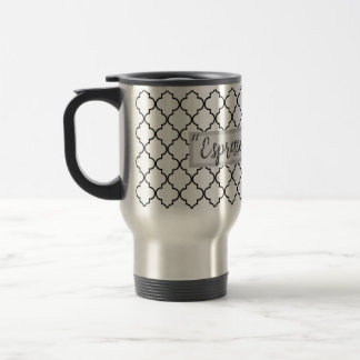 Caneca Térmica Vibrações Abstratas Monocromáticas Expresse-se com