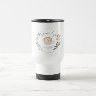 Caneca Térmica Vida de Mãe Servida Quente Café Aconchegante Arte