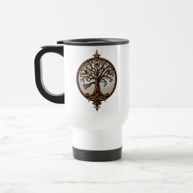 Caneca Térmica Vida Mística da Árvore (Esquerda)