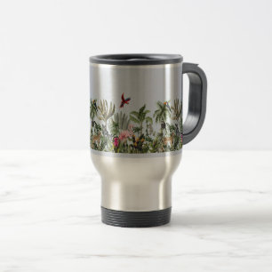 Caneca Térmica Vida Selvagem da Selva Tropical em Aço Inoxidável