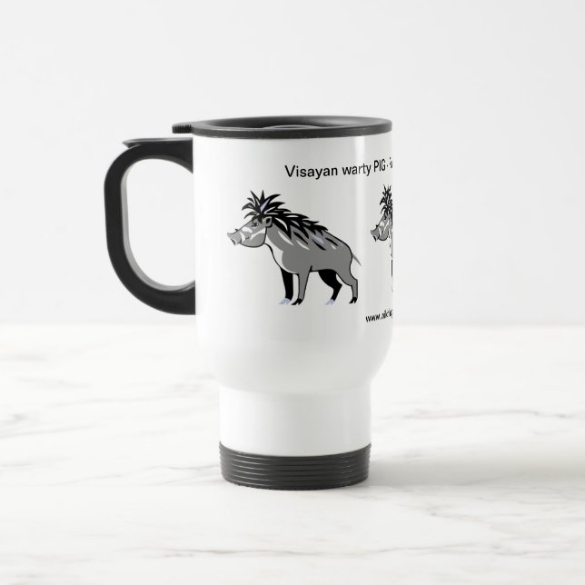 Caneca Térmica Vida Selvagem - Visayan Warty PIG - Conservação -  (Esquerda)