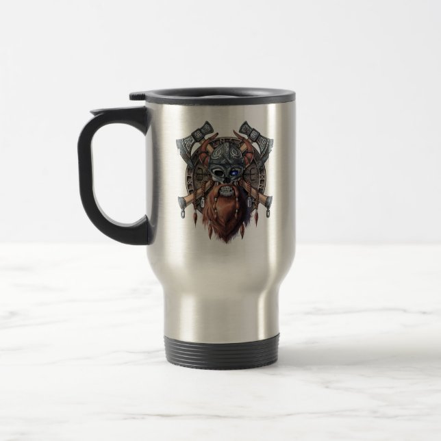 Caneca Térmica Viking Warrior Skull (Esquerda)