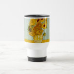Caneca Térmica Vincent Van Gogh 12 Girassóis Impressionista<br><div class="desc">O vaso de Vincent Van Gogh com 12 girassóis é uma das famosas séries de girassóis de Van Gogh. Esta pintura de girassóis faz parte do segundo conjunto de belas pinturas impressionistas de girassóis, criadas por ele em 1888. Os girassóis são amarelos contra um fundo azul claro. Assim como em...</div>