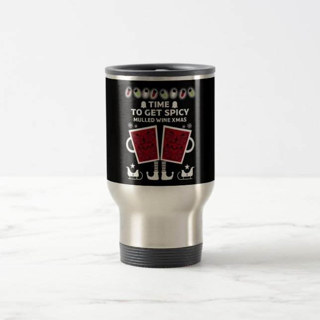 Caneca Térmica Vinho tinto enrolado de Natal (Centro)
