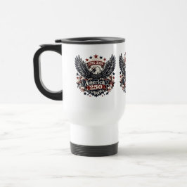 Caneca Térmica Vintage América 250 Águia Careca 1776-2026 Patriót
