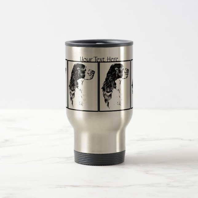 Caneca Térmica Vintage Art English Springer Spaniel  (Centro)