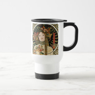 Caneca Térmica Vintage Art Nouveau Mucha Trappestine Poster