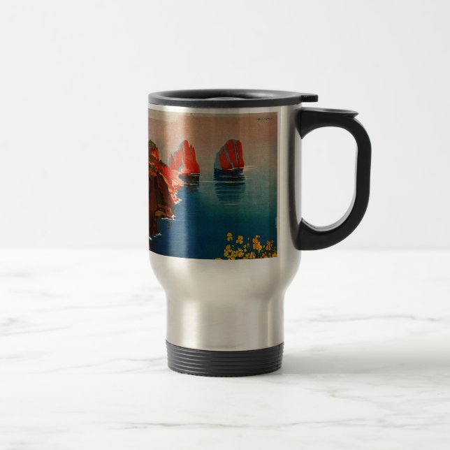 Caneca Térmica Vintage Capri L'Isola del Sole Itália (Direita)