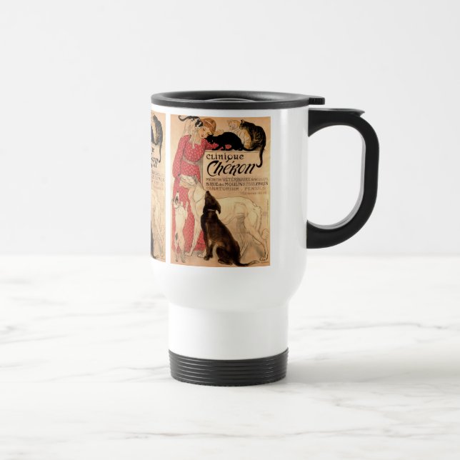Caneca Térmica Vintage Clinique Chéron, de Steinlen - Mug (Direita)