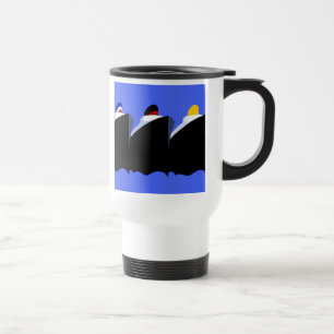 Caneca Térmica Vintage Cruise Ship Art Deco Poster