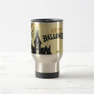 Caneca Térmica Vintage feliz arte de Halloween