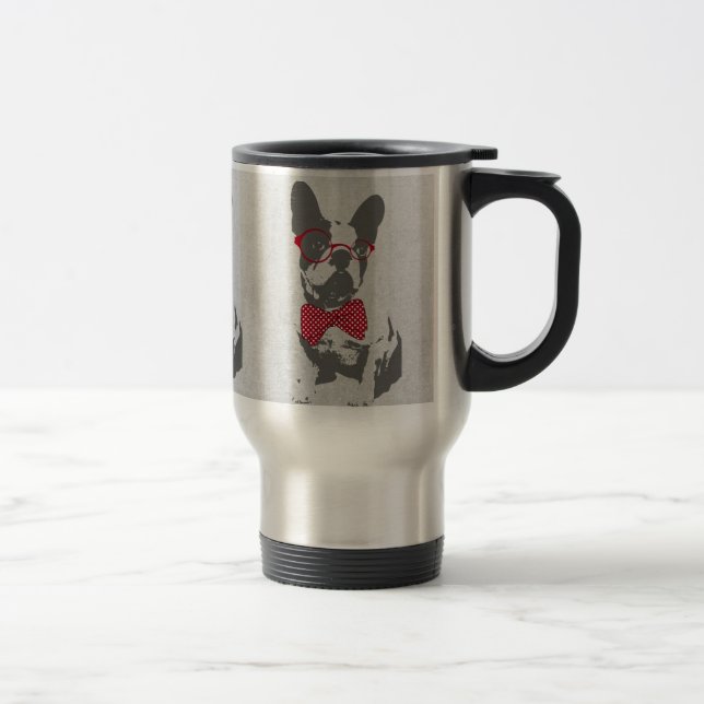 Caneca Térmica Vintage Funny French Buldog (Direita)