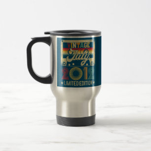 Caneca Térmica Vintage July 2012 10th Birthday Gift 10 Years Old