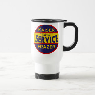 Caneca Térmica Vintage Kaiser Frazer - sinal de serviço vermelho