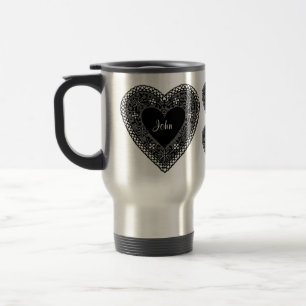 Caneca Térmica Vintage Lace Heart