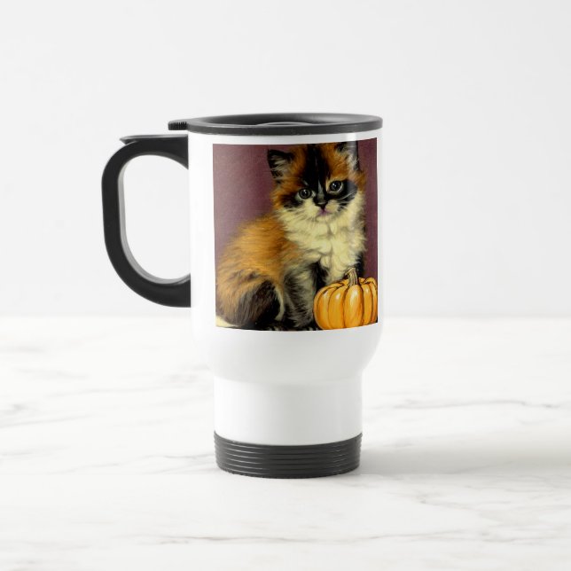 Caneca Térmica Vintage Ragdoll Halloween Cat (Esquerda)