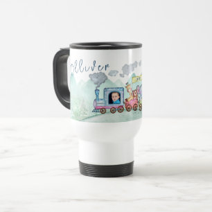 Caneca Térmica Vintage Train Transport Birthday