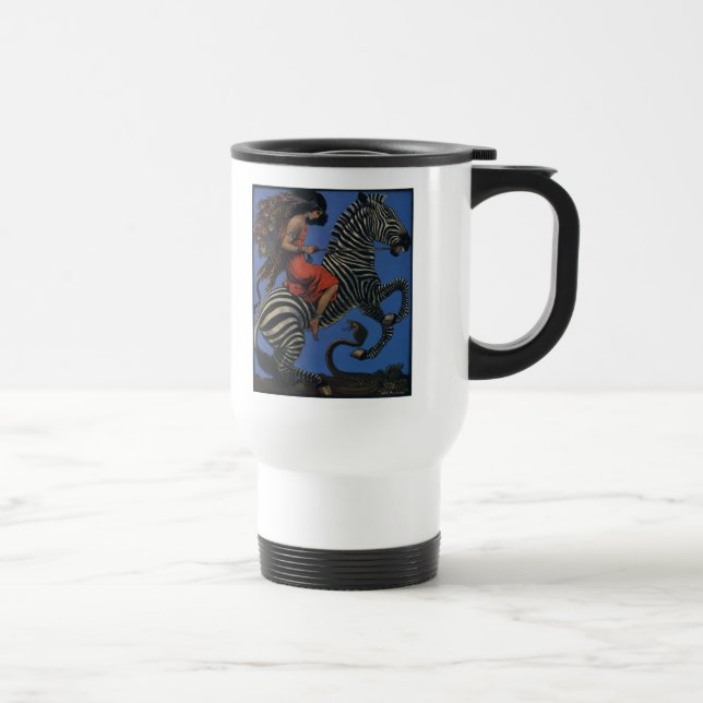 Caneca Térmica Vintage Zebra Art Nouveau Mulher (Direita)