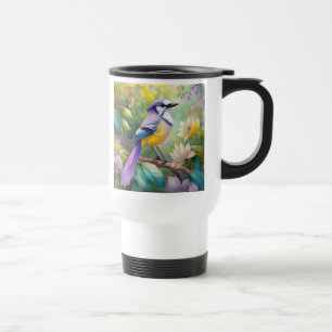 Caneca Térmica Violet Tufted Jay Fantasy Bird