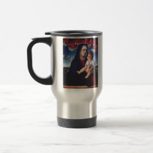 Caneca Térmica Virgem Maria e Menino Arte Religiosa Clássica