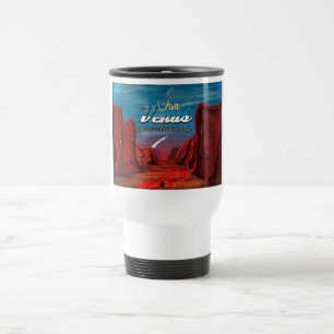 Caneca Térmica Visite o Cartaz Vintage de Vênus