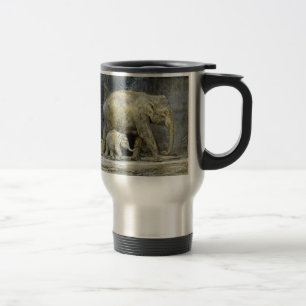 Caneca Térmica Vitela & mamã do bebê do elefante