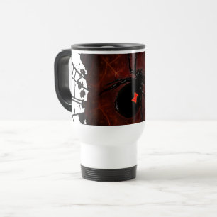 Caneca Térmica Viúva Negra Aranha Gótico Tinta Salpico Teia Escur