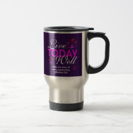 Caneca Térmica VIVA HOJE BEM | Escritura cristã PERSONALIZADA