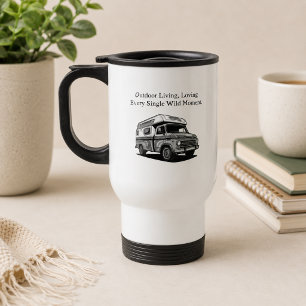 Caneca Térmica Vivendo ao Ar Livre Amando Momento Selvagem Amante