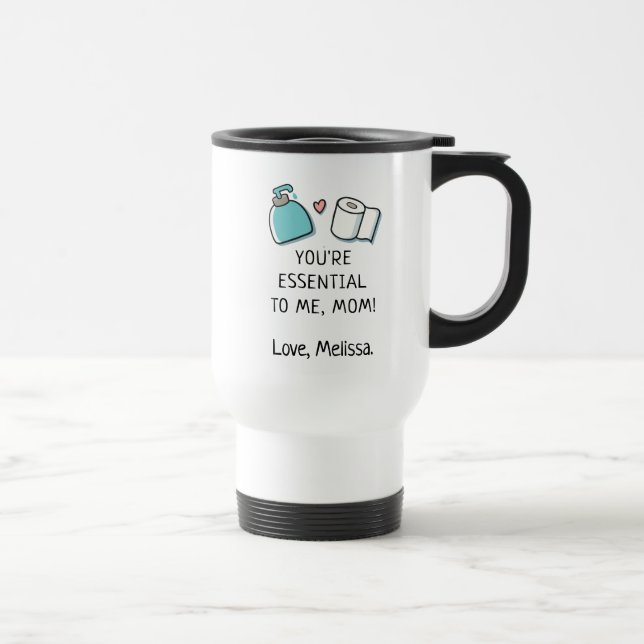 Caneca Térmica Você é essencial para mim Mãe Personalizada (Direita)