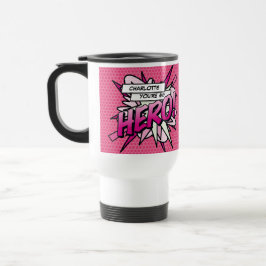 Caneca Térmica Você é meu HEROI Diversão Arte Pop de Quadrinhos R
