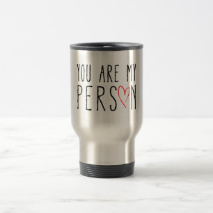Caneca Térmica Você é minha pessoa, design de texto com coraç