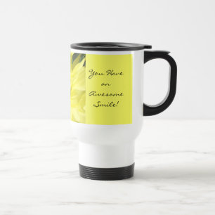 Caneca Térmica Você tem um sorriso incrível! Flor de Dahlia Amare