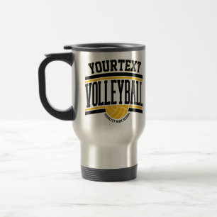 Caneca Térmica Volei de Nome Personalizado Jogador da Equipe Esco