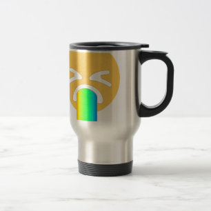 Caneca Térmica vômito do arco-íris emoji
